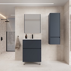 Style Line Тумба с раковиной Лима 60 Plus эмаль графит матовая – фотография-10